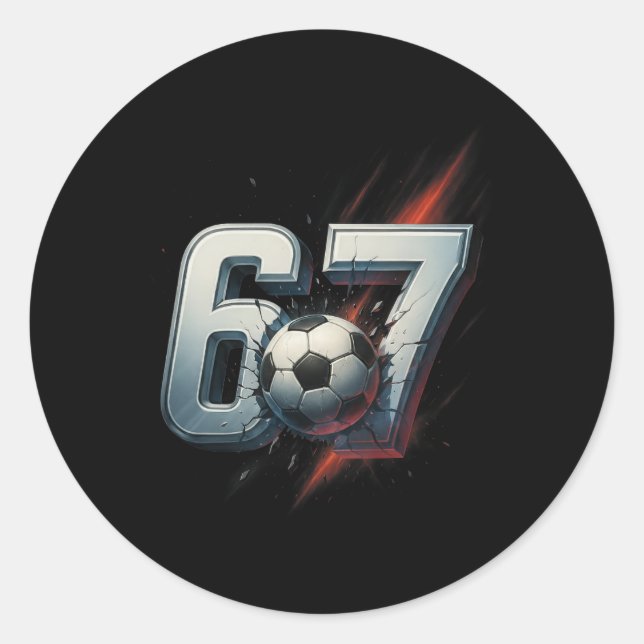 Adesivo 67 Futebol Seis Sete 6 7 Meme 67 _4  (Frente)