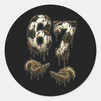 Adesivo 67 Futebol Seis Sete Futebol 6 7 Crianças Meninos 