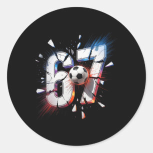 Adesivo 67 Futebol Six Seven 6 7 Meme 67