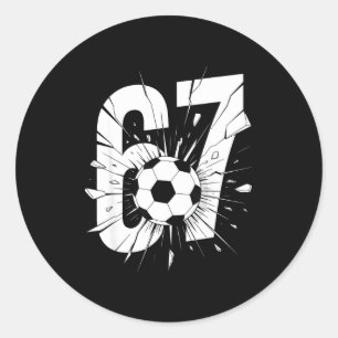 Adesivo 67 Futebol Six Seven 6 7 Meme 67 