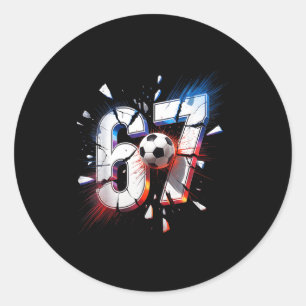 Adesivo 67 Futebol Six Seven 6 7 Meme 67