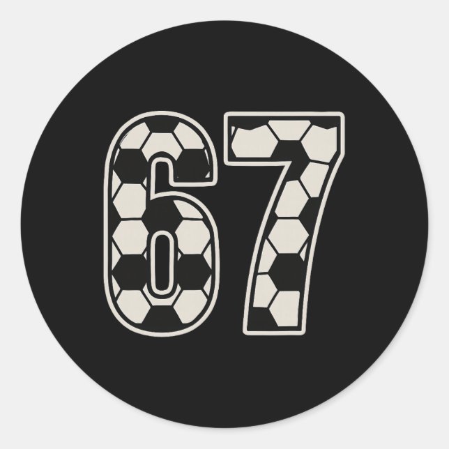 Adesivo 67 Futebol Six Seven 6 7 Meme 67 _1  (Frente)