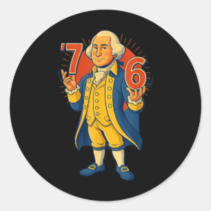 Adesivo 67 George Washington Meme Engraçado Six Seven Gera