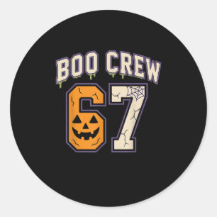 Adesivo 67 Halloween Boo Crew Sports Jersey Meme