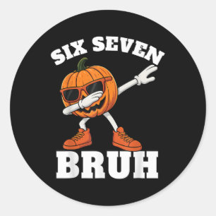 Adesivo 67 Halloween Divertido Seis Sete Bruh Meme Brainro