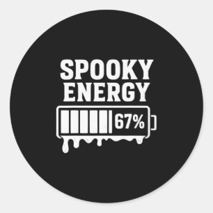 Adesivo 67 Halloween Energético Assustador Meme Brainrot S