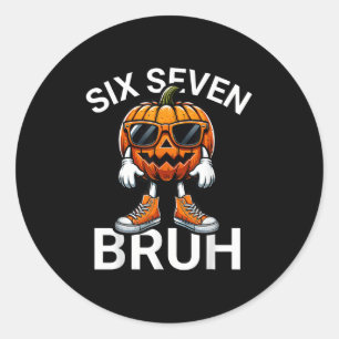 Adesivo 67 Halloween Engraçado Seis Sete Meme Brainrot Abó
