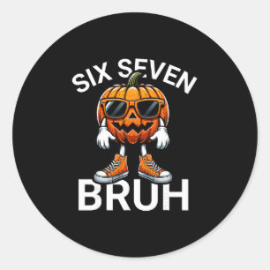 Adesivo 67 Halloween Engraçado Seis Sete Meme Brainrot Pum