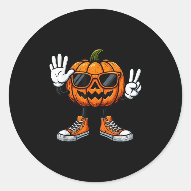 Adesivo 67 Halloween Pumpkin Engraçado Brainrot Meme Crian (Frente)