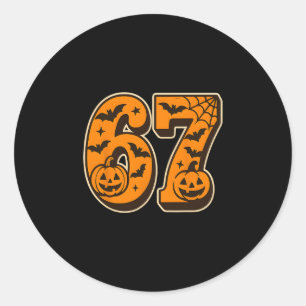Adesivo 67 Halloween Seis Sete Brainrot Meme Meninos Crian