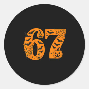 Adesivo 67 Halloween Seis Sete Meninos Brainrot