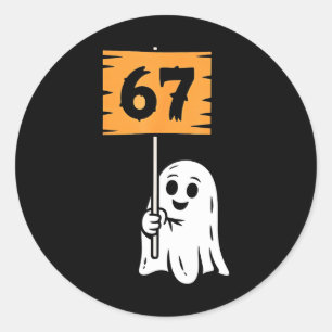 Adesivo 67 Humor de meme 6-7 Seis Sete Halloween
