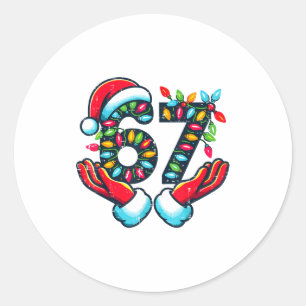 Adesivo 67 Luzes de Natal Natal Engraçado 6 7 Meme Natal