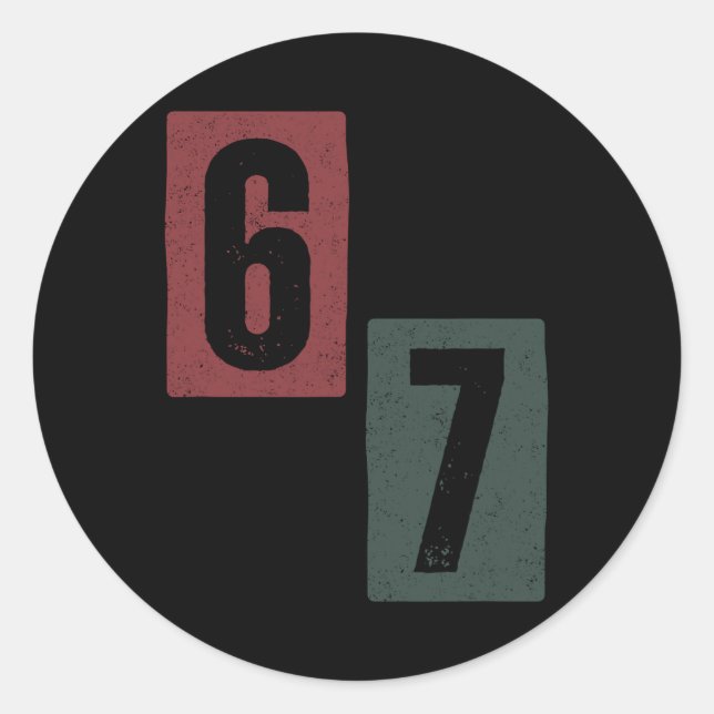 Adesivo 67 Meme 1  (Frente)