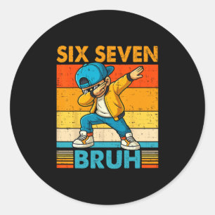 Adesivo 67 Meme 6 7 Garotos Dabbing Seis Sete Bruh Criança
