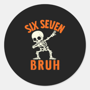 Adesivo 67 Meme 6 7 Halloween Dabbing Seis Sete Bruh Engra