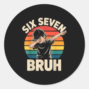 Adesivo 67 Meme 6 7 Menino Dabbing Seis Sete Bruh Engraçad