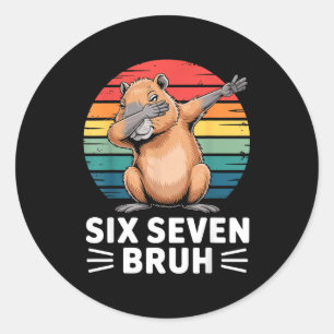 Adesivo 67 Meme Capivara Engraçado Seis Sete Bruh Humor Pa