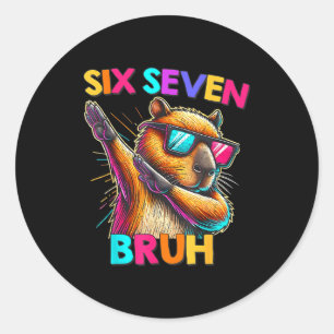 Adesivo 67 Meme Capivara Seis Sete Bruh Capivara Crianças