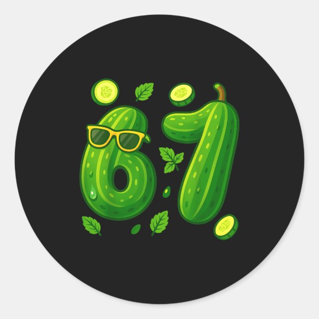 Adesivo 67 Meme Ckle Engraçado Six Seven Cuber 6 7 Geração (Frente)