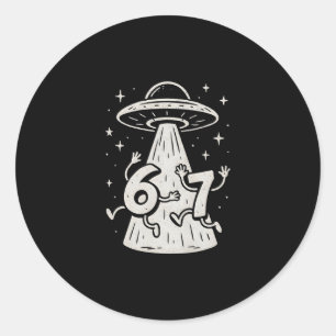Adesivo 67 Meme de Internet Ufo Six Seven Tendência Viral