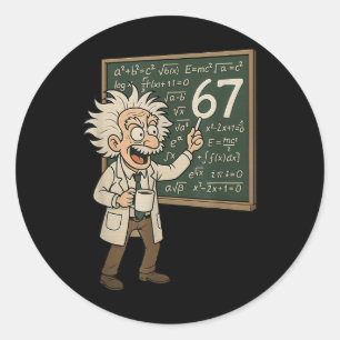 Adesivo 67 Meme de Matemática Engraçado Professor Gênio Qu