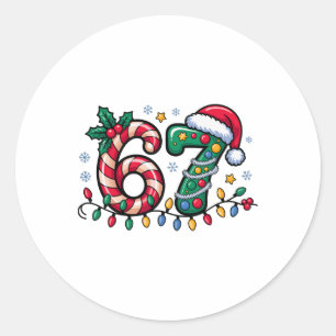 Adesivo 67 Meme de Natal Six Seven Xmas Engraçado Meninos