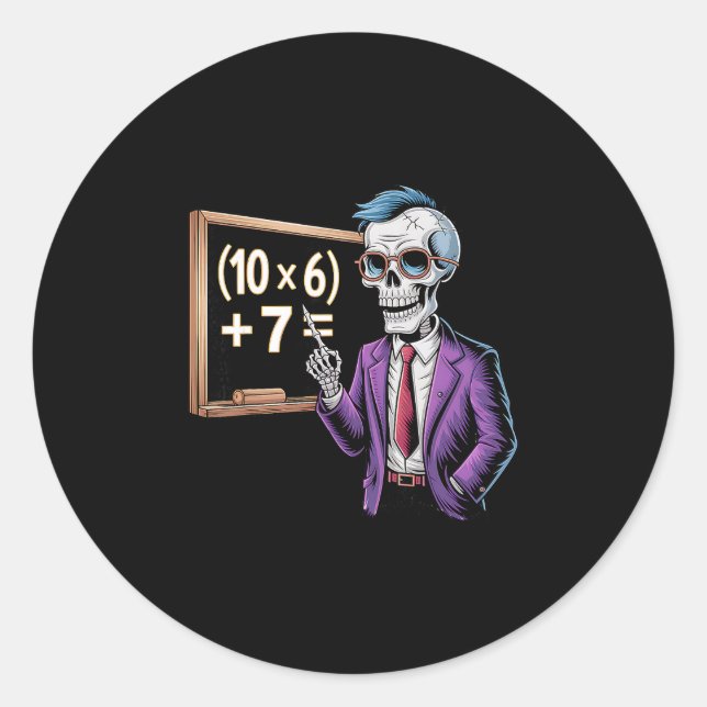 Adesivo 67 Meme de Professor de Matemática Brainrot Seis S (Frente)