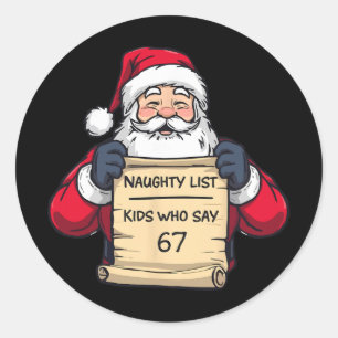 Adesivo 67 Meme Engraçado Seis Sete Natal Para Homens Mulh