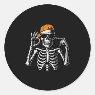 Adesivo 67 Meme Esqueleto Tendência Halloween Engraçado Se