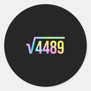 Adesivo 67 Meme Gíria Tie Dye Engraçado Raiz Quadrada 4489