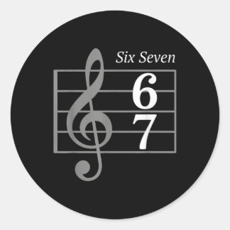 Adesivo 67 Meme Música Gíria Músico Seis Sete Música Diver