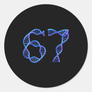 Adesivo 67 Meme Número Divertido Replicação Dna Bio Molecu