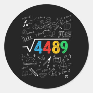 Adesivo 67 Meme Raiz Quadrada 4489 Gíria Seis Sete Profess