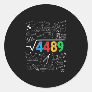 Adesivo 67 Meme Raiz Quadrada 4489 Gíria Seis Sete Profess