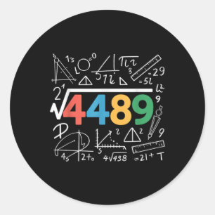 Adesivo 67 Meme Raiz Quadrada 4489 Gíria Seis Sete Profess