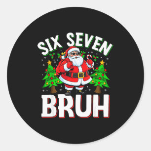 Adesivo 67 Meme Seis Sete Bruh Papai Noel Natal Divertido