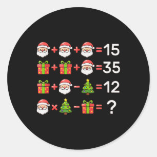Adesivo 67 Meme Seis Sete Equação Matemática de Natal Log