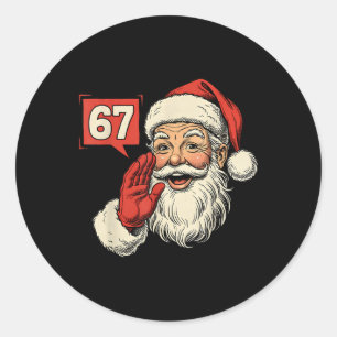 Adesivo 67 Meme Seis Sete Papai Noel Natal Divertido Gen Z