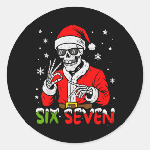 Adesivo 67 Meme Six Seven Esqueleto Papai Noel Natal Diver