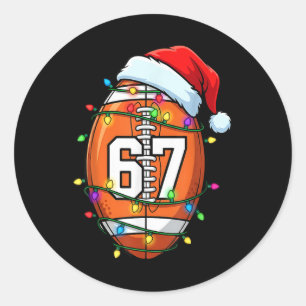 Adesivo 67 Meme Six Seven Futebol Papai Noel Natal Engraça