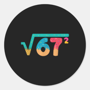 Adesivo 67 Meme Sorvete Gotejamento Raiz Quadrada 67² Gíri