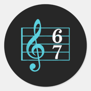 Adesivo 67 Música Meme Gíria Seis Sete Professor de Música