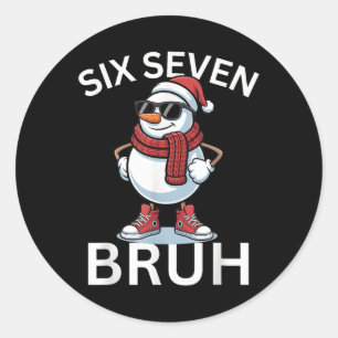 Adesivo 67 Natal Engraçado Seis Sete Meme Brainrot Boneco