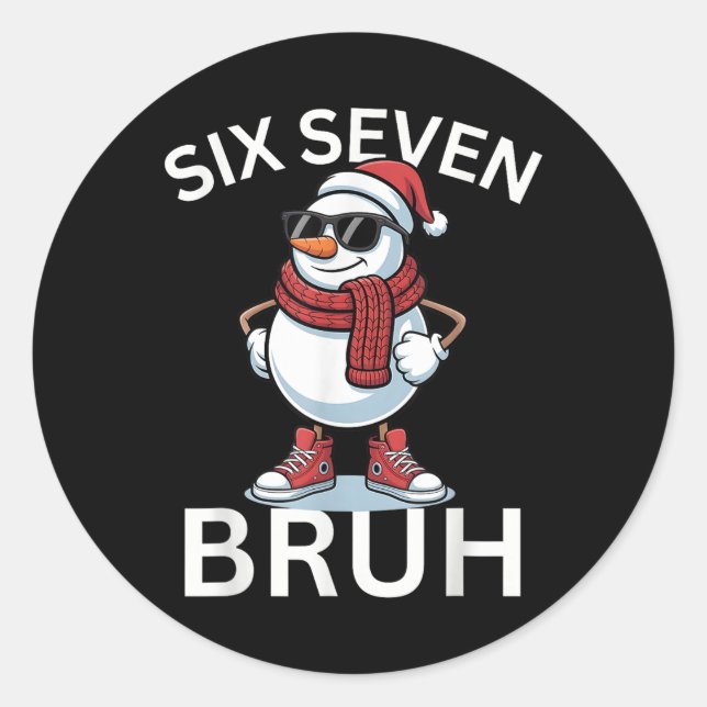 Adesivo 67 Natal Engraçado Seis Sete Meme Brainrot Boneco  (Frente)