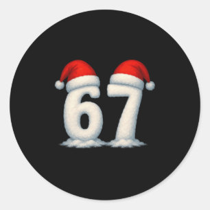 Adesivo 67 Natal Férias Neve Números 6 7 Meme Gen Alp