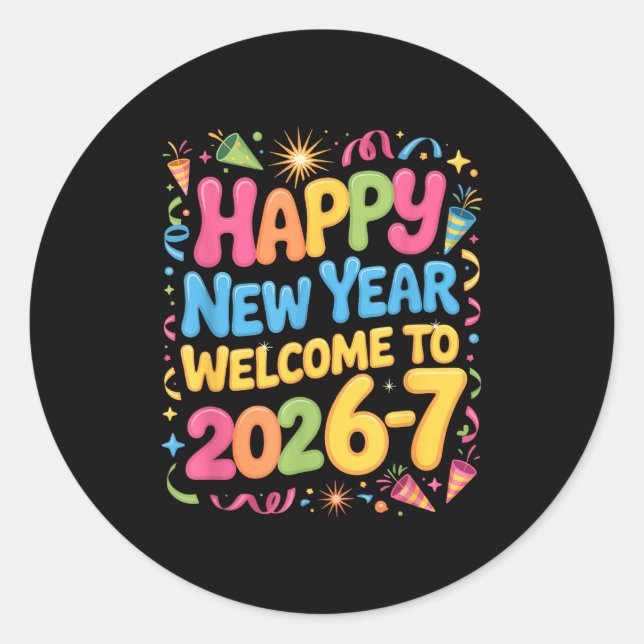 Adesivo 67 New Year's Eve - Happy New Year 2026-7 Funny 67 (Frente)