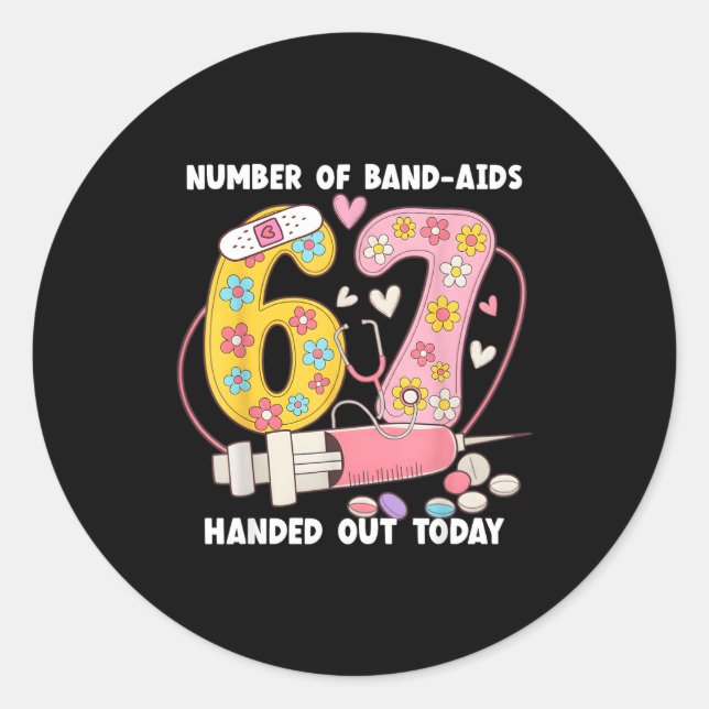 Adesivo 67 Nurse Meme Funny Six Seven Nursing Medical Scho (Frente)