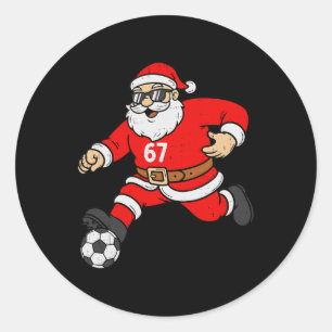 Adesivo 67 Papai Noel Futebol Seis Sete Meme Natal Esporte