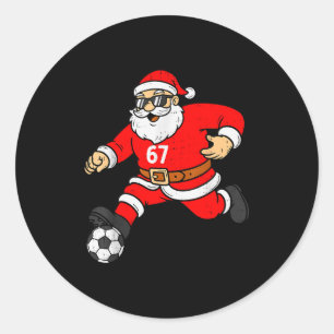 Adesivo 67 Papai Noel Futebol Six Seven Meme Natal Esporte